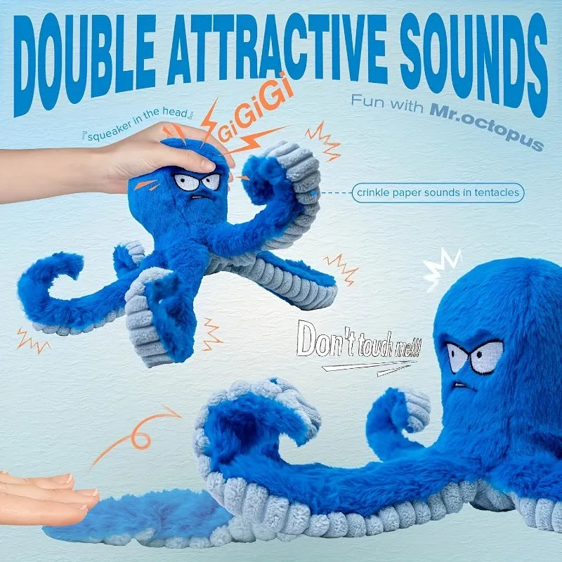 1pcs Octopus Pet Toy Interactive Chew Toy for Dogs Puppy Toy with Soft Plush Material  for Puppies Doggy Toy